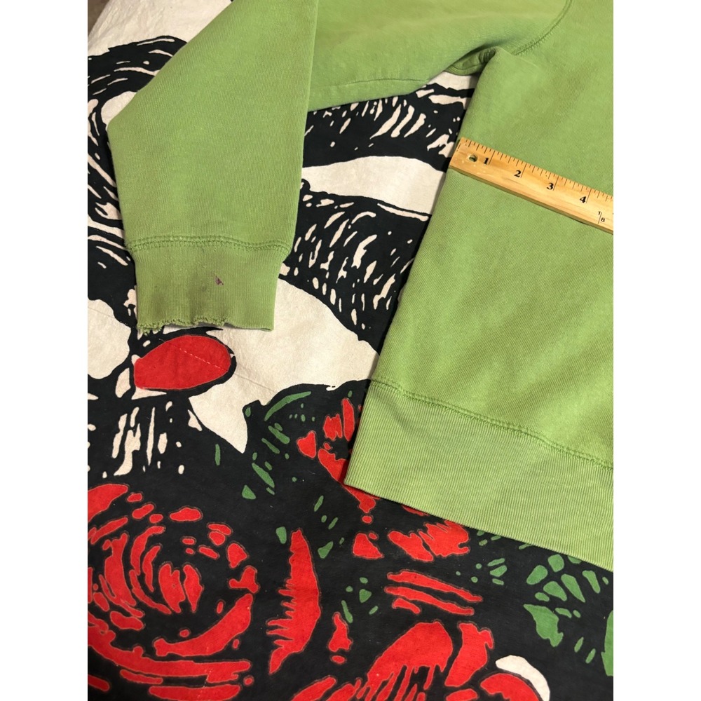 Aeropostale Womens Lime Green Aero 1987 Athletics Crewneck Sweatshirt XS y2k - Picture 8 of 8